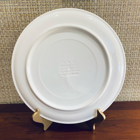 VTG 1970-80s Pizza Margarita Hand Painted Porcelain Plate Made Italy - Picture 5 of 7